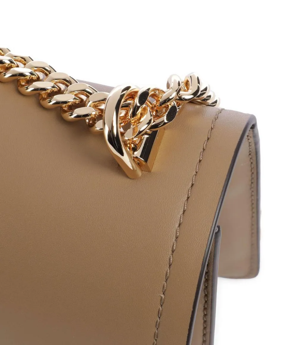 Heather Schultertasche fein genarbtes Leder braun