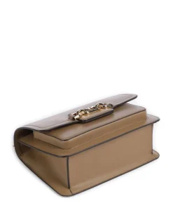 Heather Schultertasche fein genarbtes Leder braun