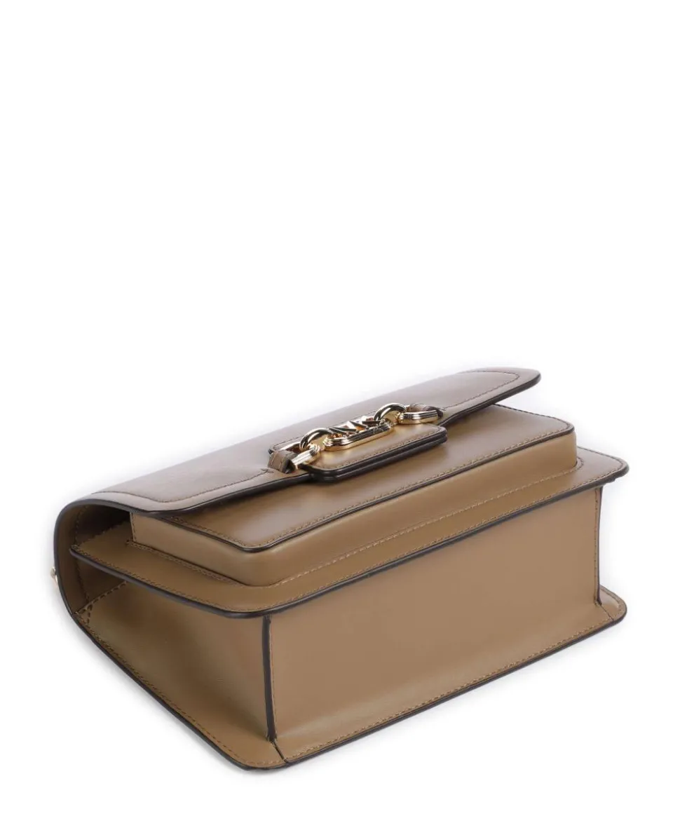 Heather Schultertasche fein genarbtes Leder braun