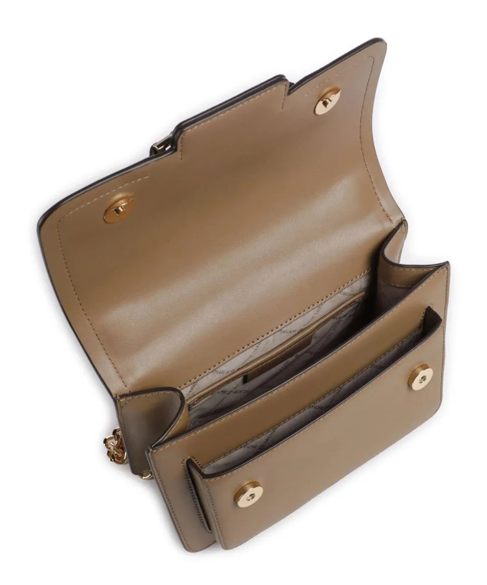 Heather Schultertasche fein genarbtes Leder braun