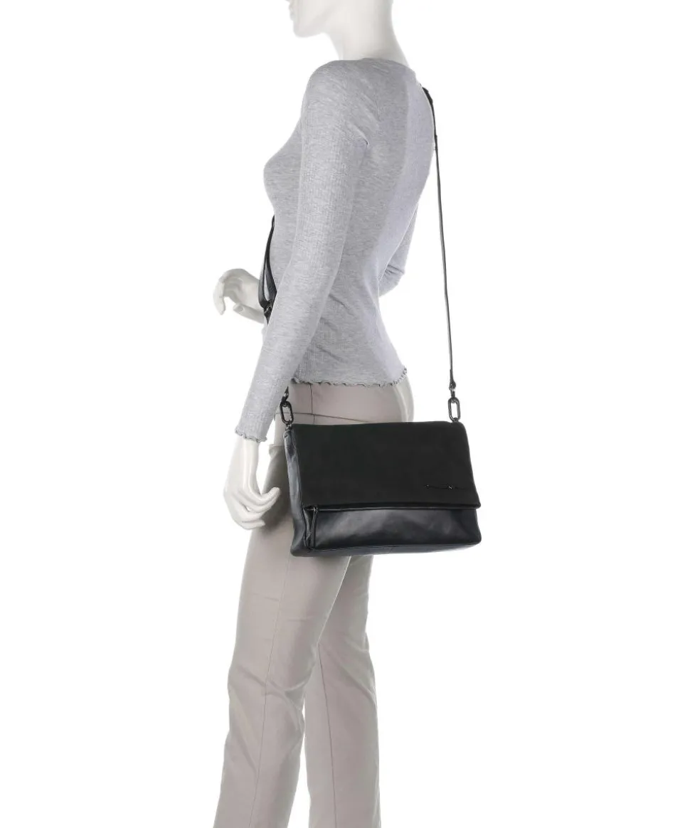 Heavenly Meadow Eden Umhängetasche Rindsleder schwarz