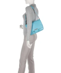 Helene Lamb Gstaad M Umhängetasche fein genarbtes Leder hellblau