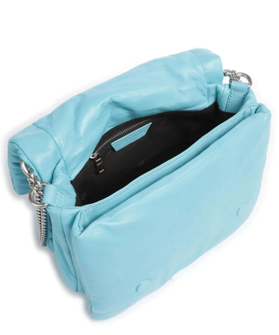 Helene Lamb Gstaad M Umhängetasche fein genarbtes Leder hellblau