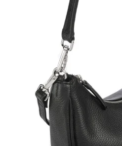 Helia Schultertasche genarbtes Rindsleder schwarz