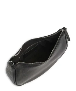 Helia Schultertasche genarbtes Rindsleder schwarz