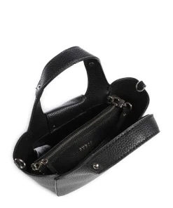 Helina Mini Handtasche Lederimitat schwarz
