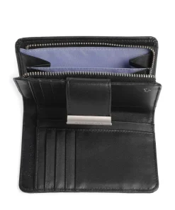 Hera 3.0 Geldbörse fein genarbtes Leder schwarz