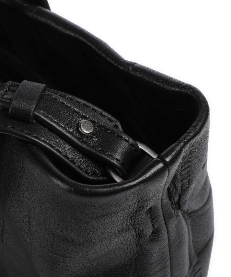 Hera Monogram Sheep Natural L Handtasche geprägtes Rindsleder schwarz