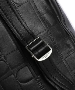 Hera Monogram Sheep Natural M Rucksack geprägtes Rindsleder schwarz