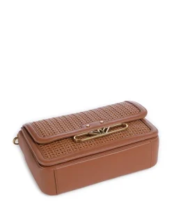 Hera Schultertasche Rindsleder, Lederimitat braun