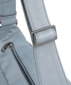 Hera Sheep Natuarl M Beuteltasche Schafsleder blaugrau