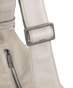 Hera Sheep Natuarl M Beuteltasche Schafsleder beige/weiß