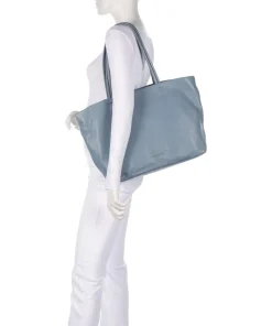 Hera Sheep Natural L Shopper Schafsleder blaugrau