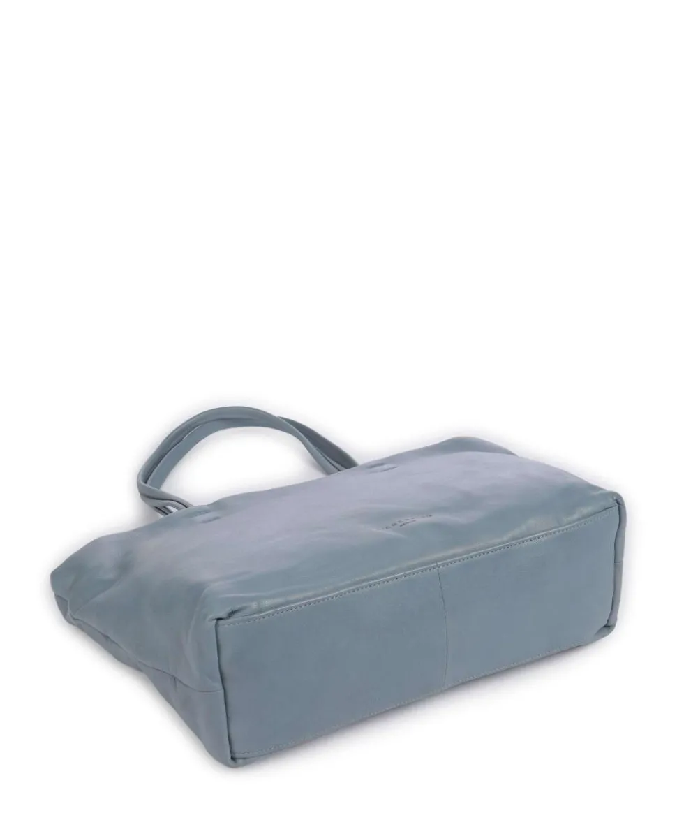 Hera Sheep Natural L Shopper Schafsleder blaugrau