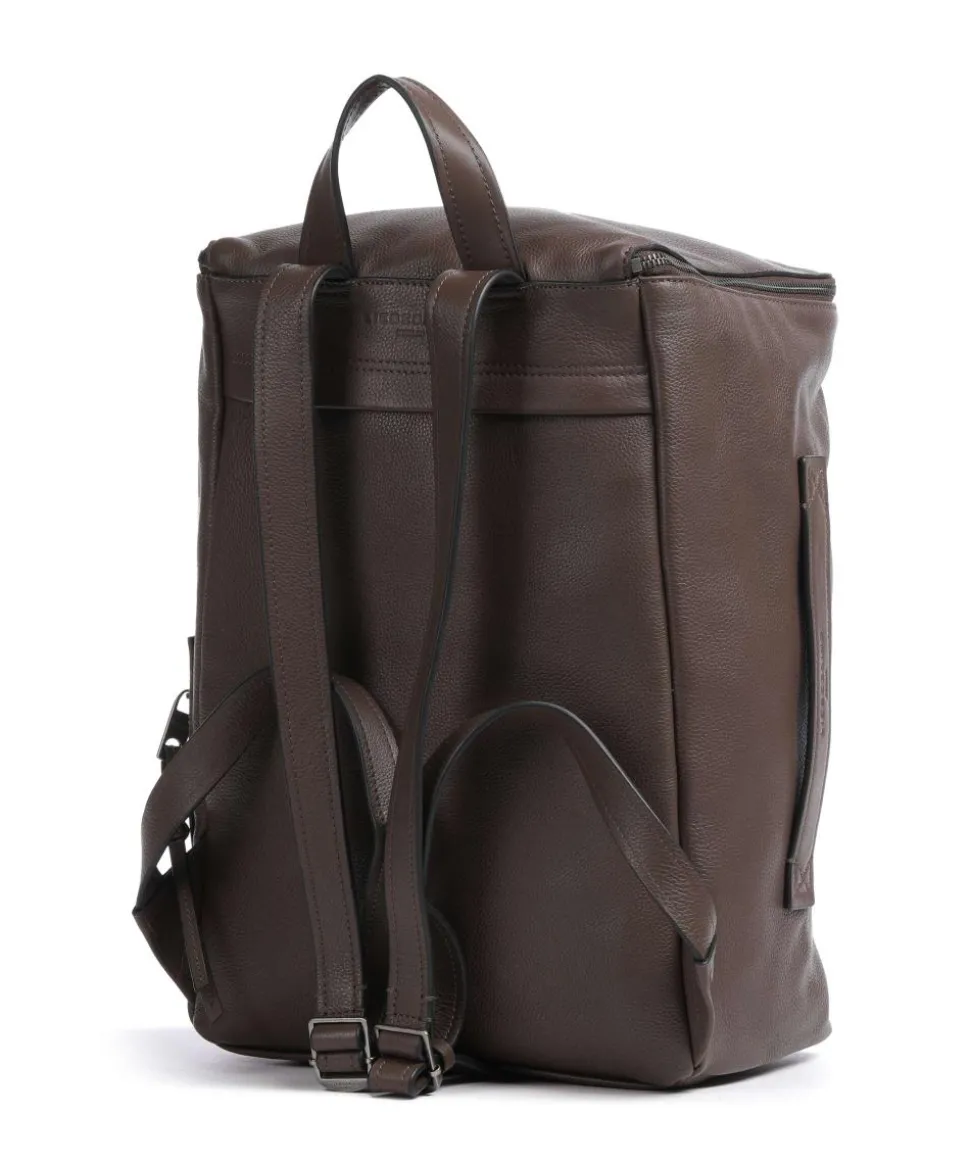 Hera Small Pebble L Rucksack genarbtes Rindsleder dunkelbraun