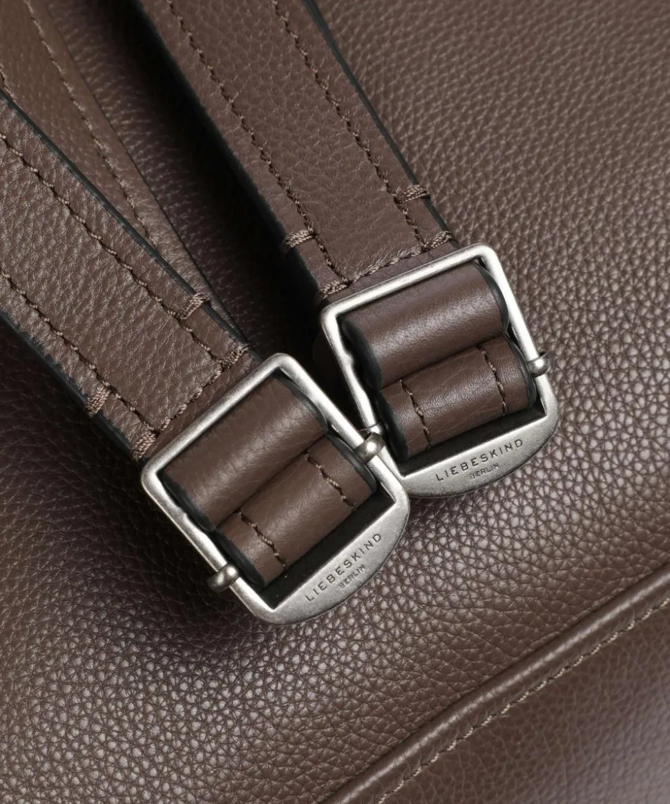 Hera Small Pebble L Rucksack genarbtes Rindsleder dunkelbraun