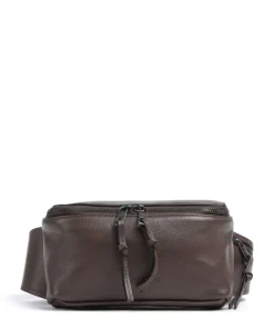 Hera Small Pebble S Gürteltasche genarbtes Leder dunkelbraun