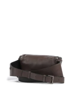 Hera Small Pebble S Gürteltasche genarbtes Leder dunkelbraun