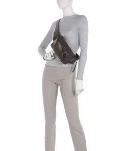 Hera Small Pebble S Gürteltasche genarbtes Leder dunkelbraun