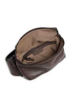 Hera Small Pebble S Gürteltasche genarbtes Leder dunkelbraun