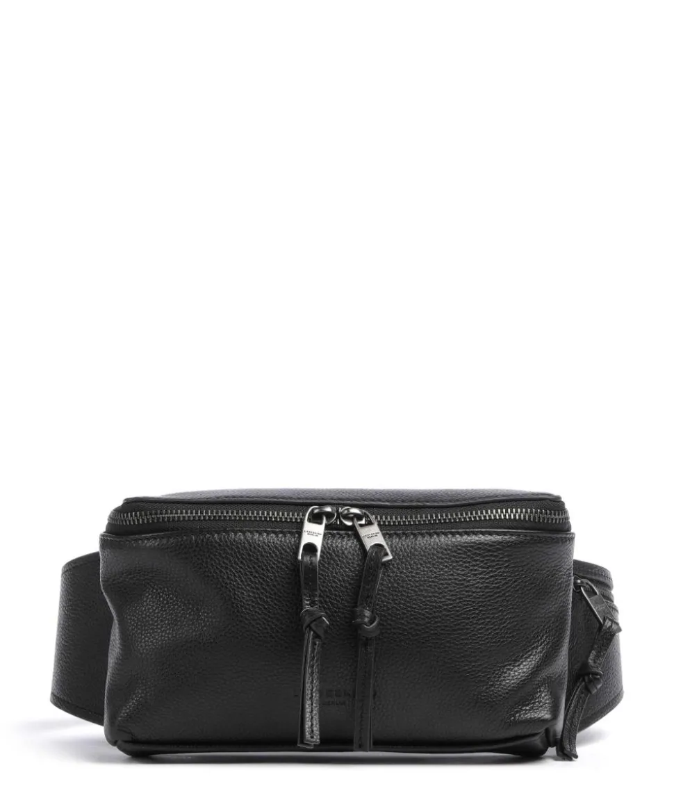 Hera Small Pebble S Gürteltasche genarbtes Leder schwarz
