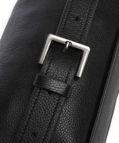 Hera Small Pebble S Gürteltasche genarbtes Leder schwarz