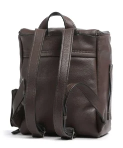 Hera Small Pebble S Rucksack genarbtes Leder dunkelbraun