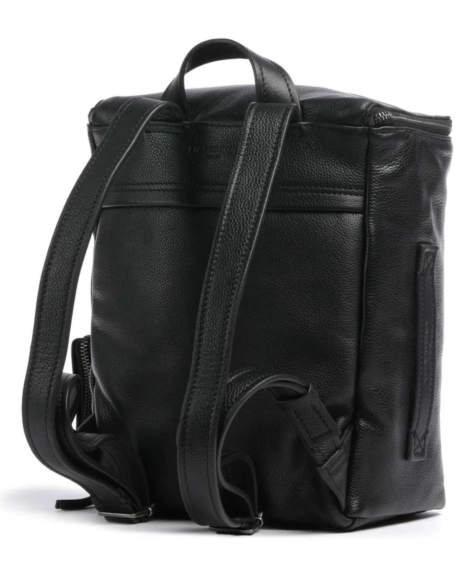 Hera Small Pebble S Rucksack genarbtes Leder schwarz