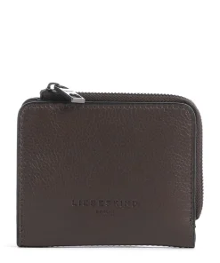 Hera Toni Small Pebble Geldbörse genarbtes Leder dunkelbraun