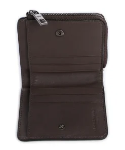 Hera Toni Small Pebble Geldbörse genarbtes Leder dunkelbraun