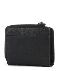 Hera Toni Small Pebble Geldbörse genarbtes Leder schwarz