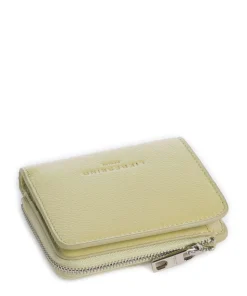 Hera Toni Small Pebble Geldbörse genarbtes Leder gelbgrün