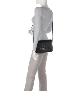 Hera Umhängetasche glattes Rindsleder schwarz