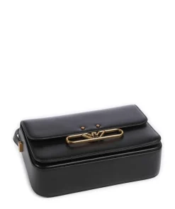 Hera Umhängetasche glattes Rindsleder schwarz