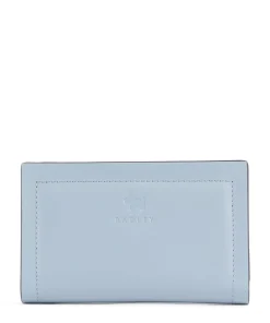 Heritage Border Geldbörse fein genarbtes Rindsleder hellblau