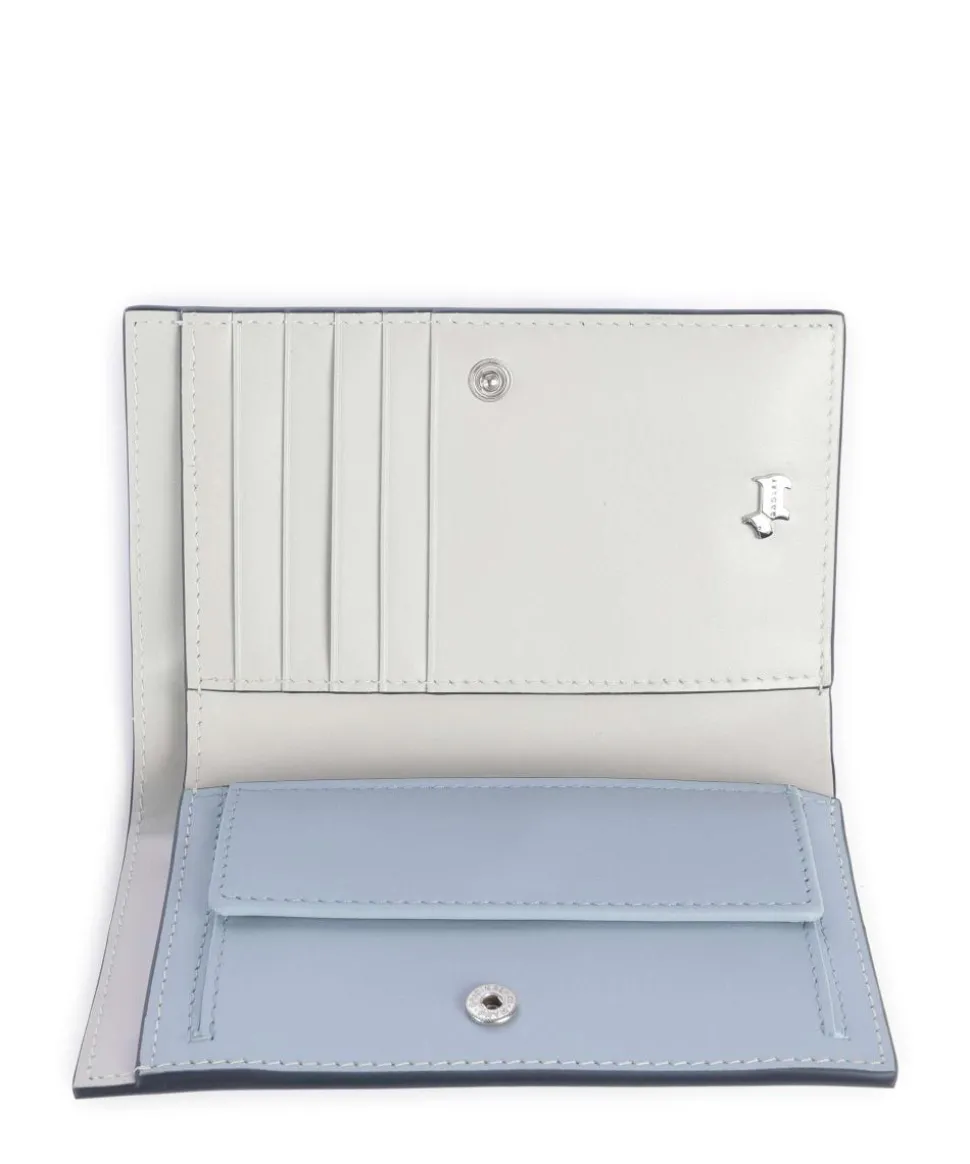 Heritage Border Geldbörse fein genarbtes Rindsleder hellblau