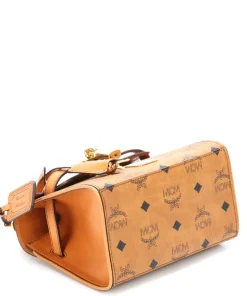 Heritage Line Handtasche Lederimitat cognac