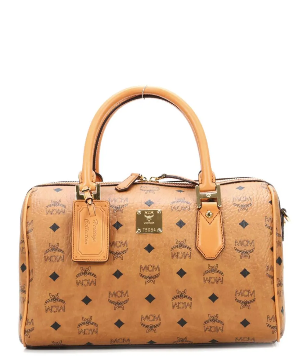 Heritage Line Handtasche Lederimitat cognac