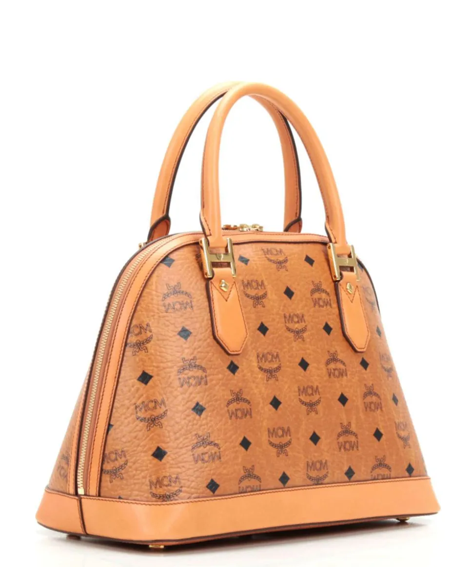 Heritage M Handtasche Leder cognac