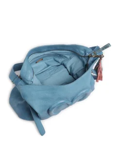 Herzweg 2 Beuteltasche genarbtes Leder blau