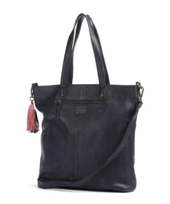 Herzweg 1 Shopper genarbtes Leder navy