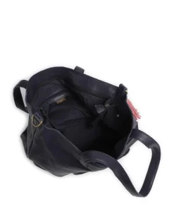 Herzweg 1 Shopper genarbtes Leder navy