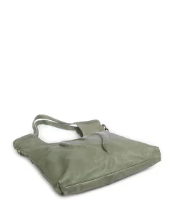 Herzweg 6 Shopper genarbtes Leder grün