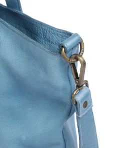 Herzweg 1 Shopper genarbtes Leder hellblau