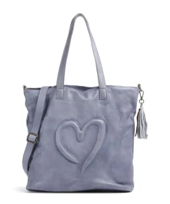 Herzweg 1 Shopper genarbtes Leder lavendel