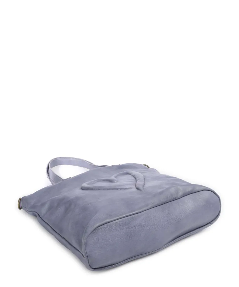 Herzweg 1 Shopper genarbtes Leder lavendel