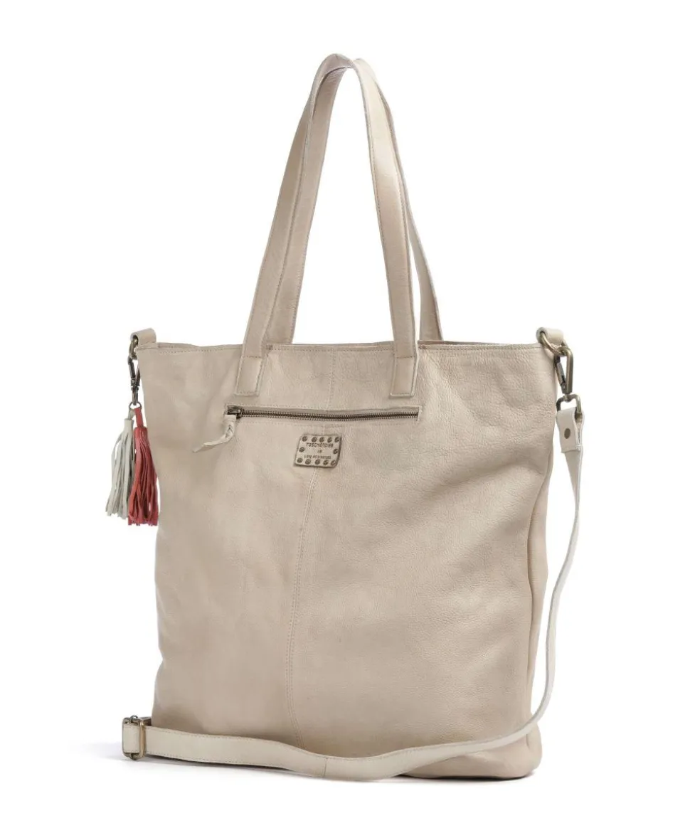 Herzweg 1 Shopper genarbtes Leder beige