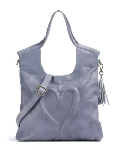 Herzweg 6 Shopper genarbtes Leder lavendel