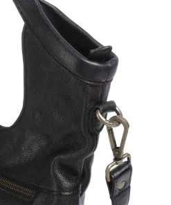 Herzweg 6 Shopper genarbtes Leder schwarz