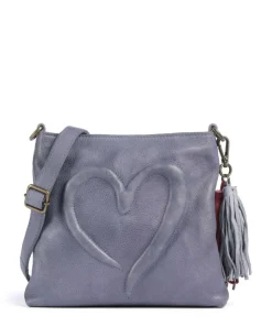 Herzweg 4 Umhängetasche genarbtes Leder lavendel